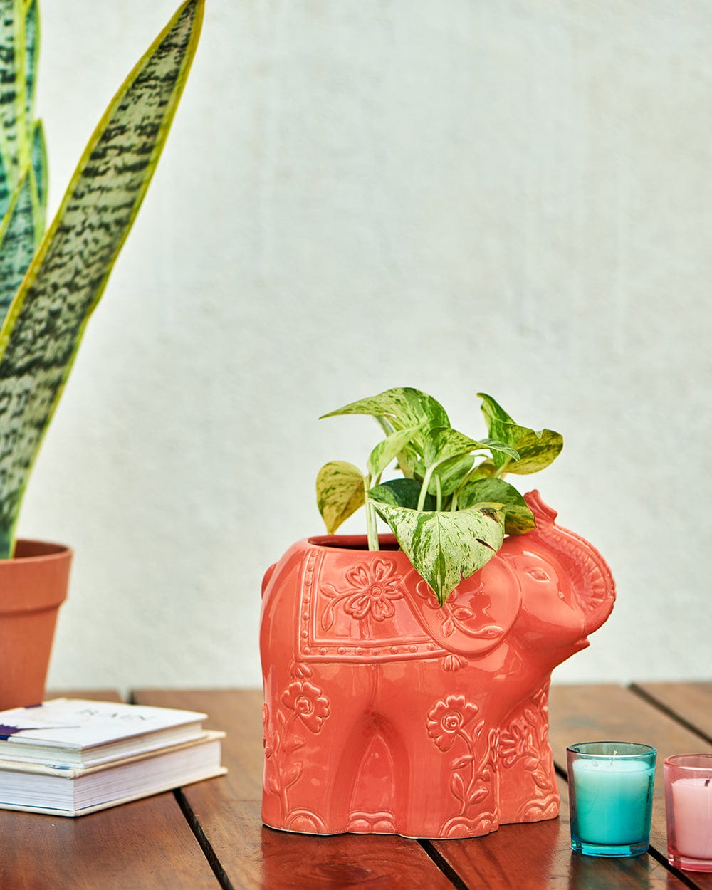 Chumbak Eclectic Elee Planter- Coral