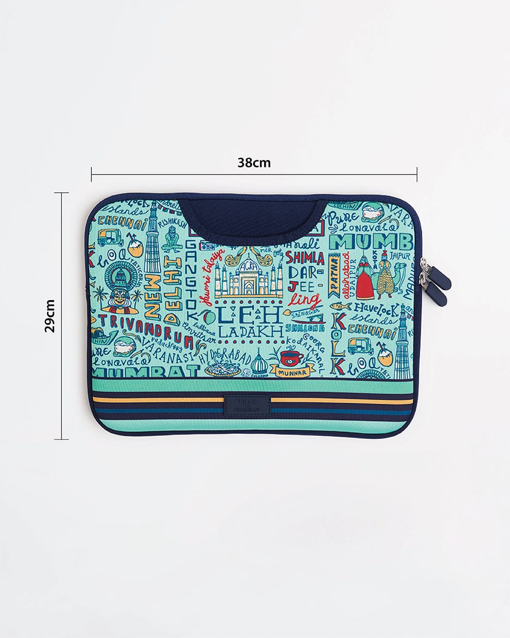 Chumbak TEAL By Chumbak Traveller Laptop Sleeve - 15inch