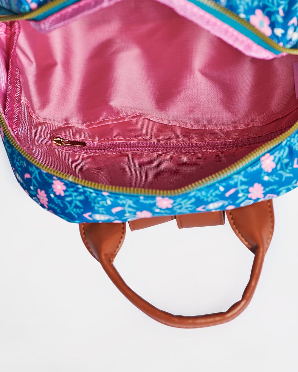 Chumbak Vacay Floral Backpack-Teal