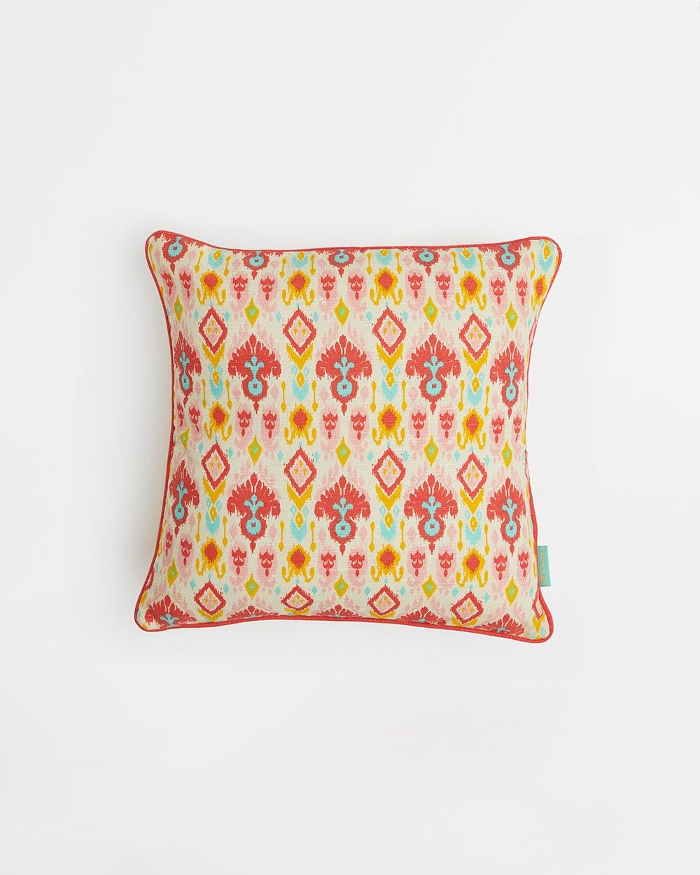 Chumbak Countryside Ikkat Cushion Set of 3 -16”