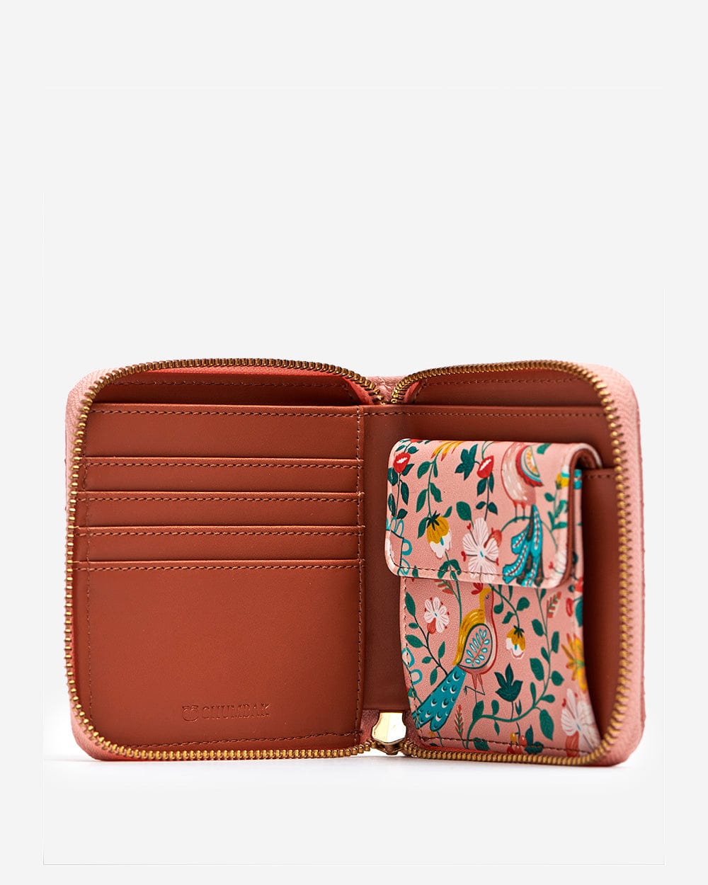 Chumbak Jungle Folk Quilted Mini Wallet-Rosy