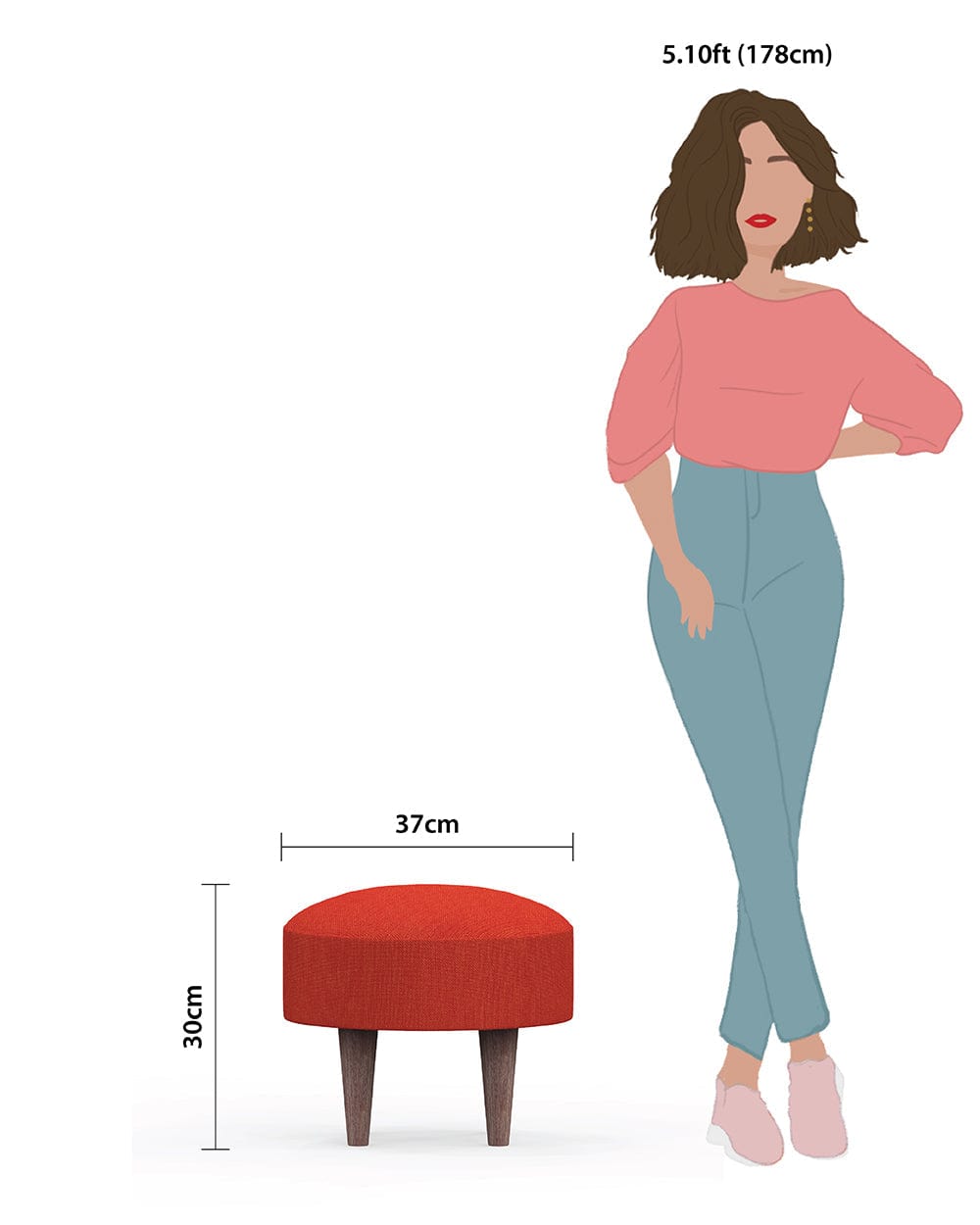 Chumbak Begum Foot Rest - Plain