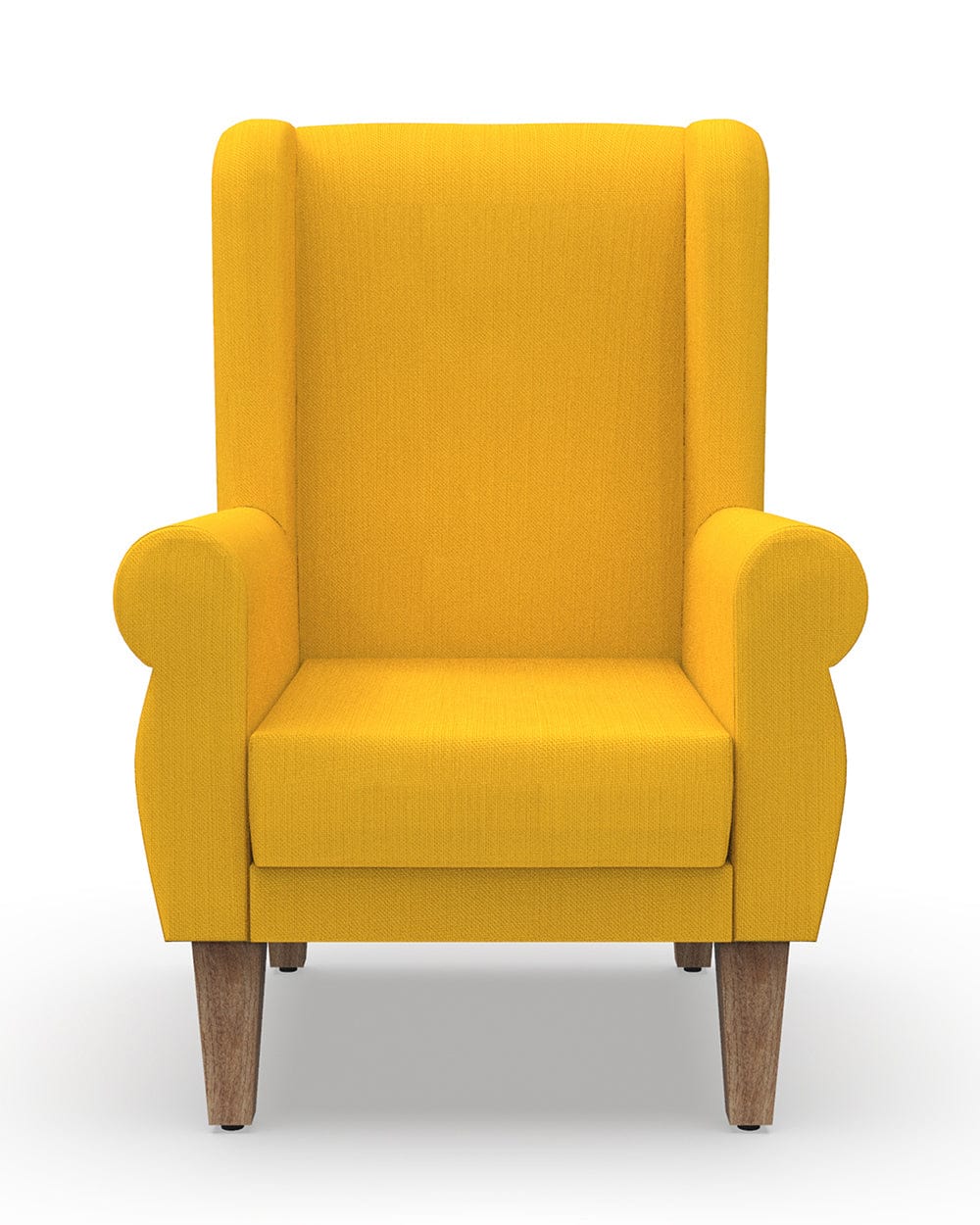 Chumbak Begum Wing Chair - Sahara Mustard