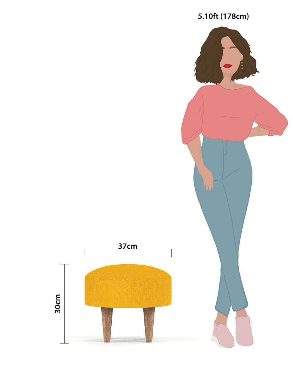 Chumbak Begum Foot Rest - Plain