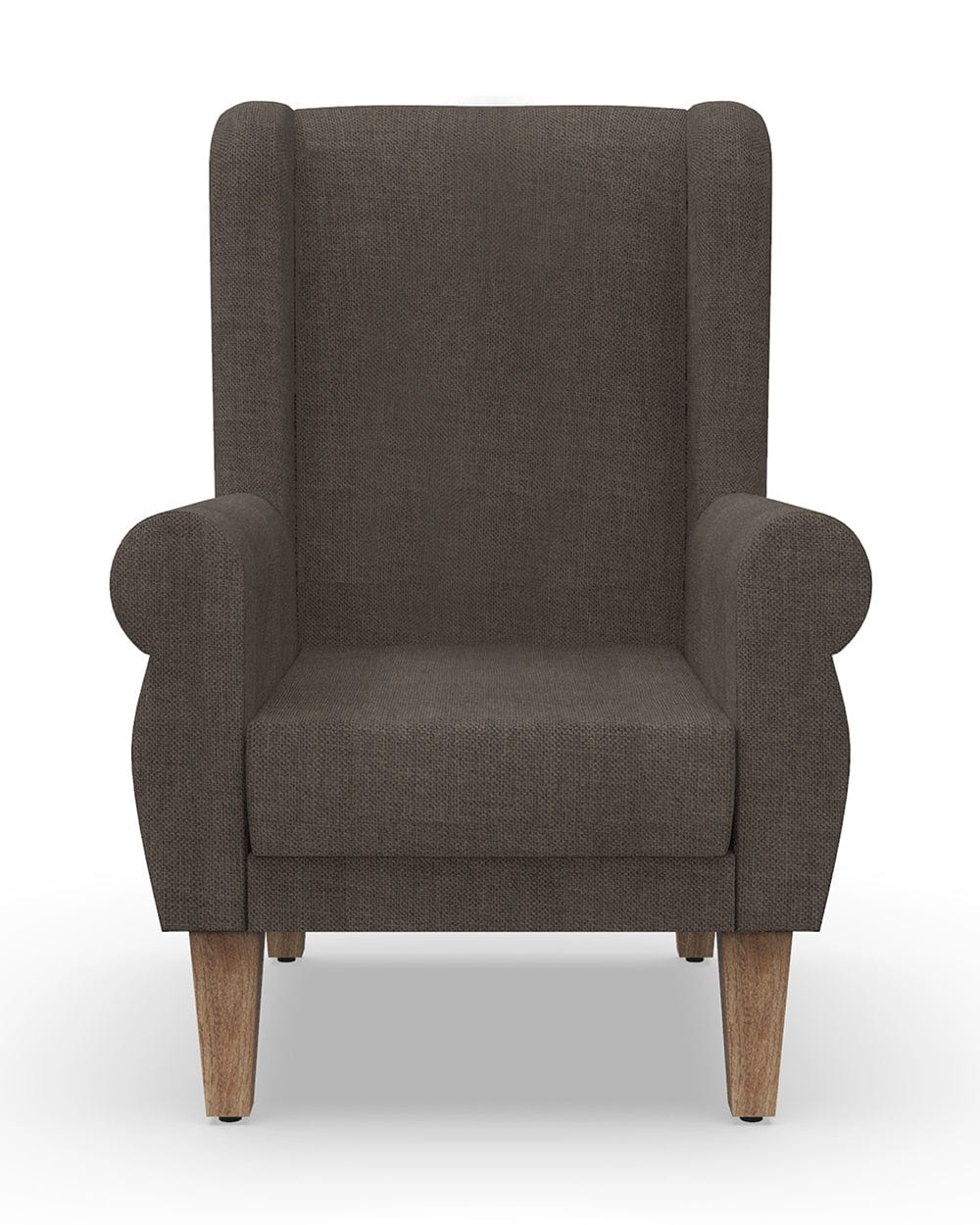 Chumbak Begum Wing Chair - Brown Coal