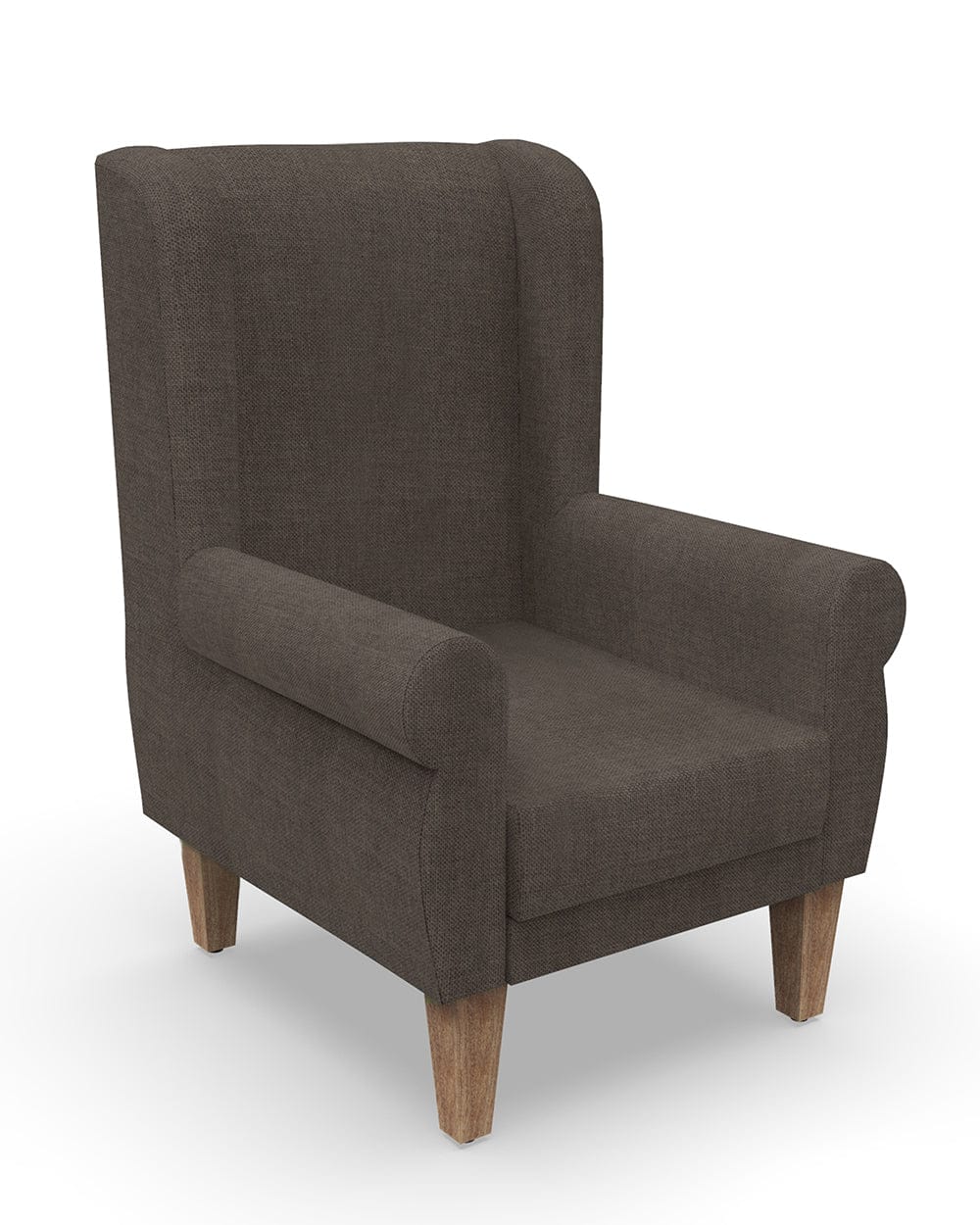 Chumbak Begum Wing Chair - Brown Coal
