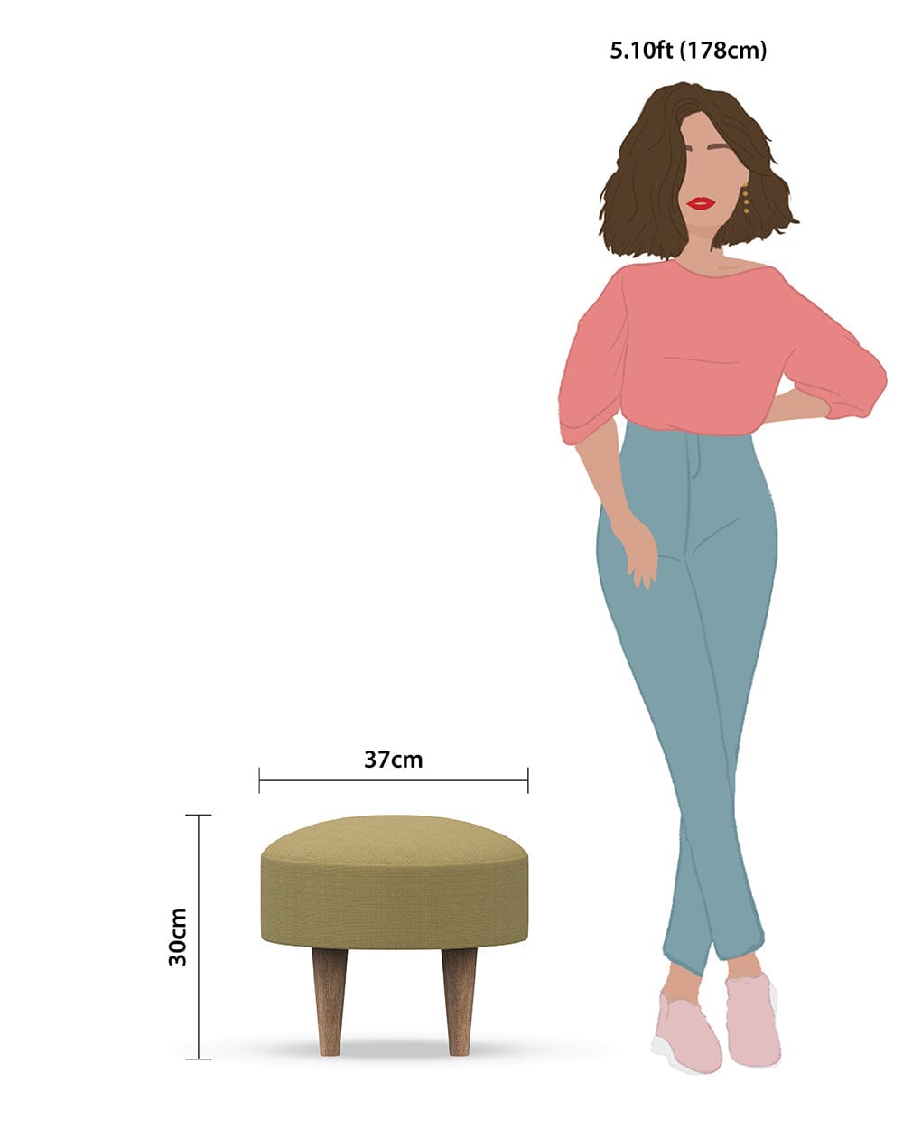 Chumbak Begum Foot Rest - Plain