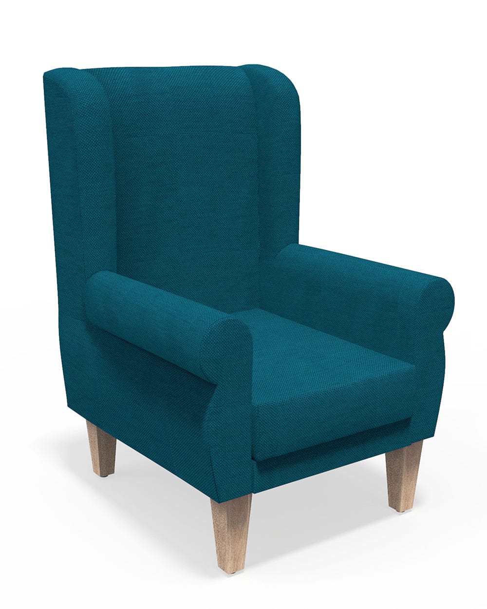 Chumbak Begum Wing Chair - Mediterranian Blue
