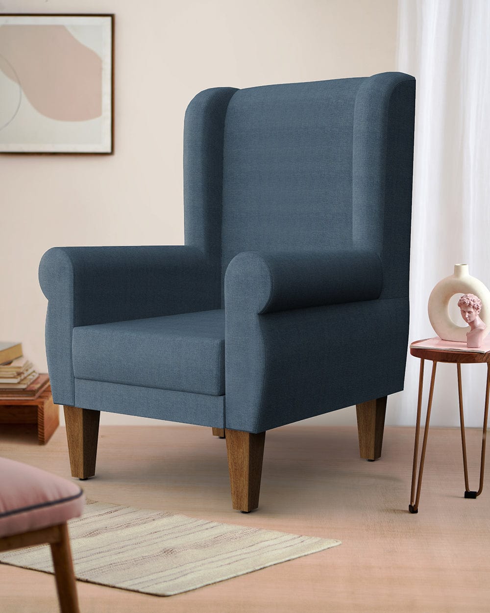 Chumbak Begum Wing Chair - Plain