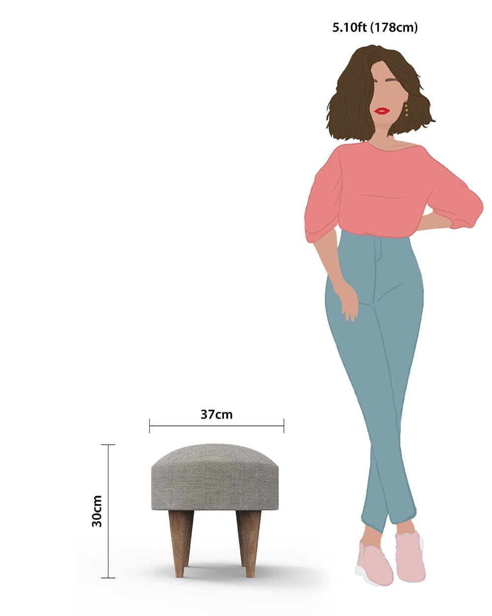 Chumbak Begum Foot Rest - Plain