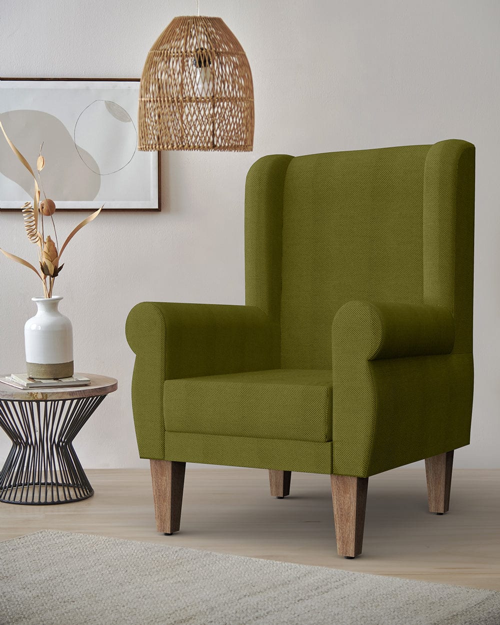 Chumbak Begum Wing Chair - Plain