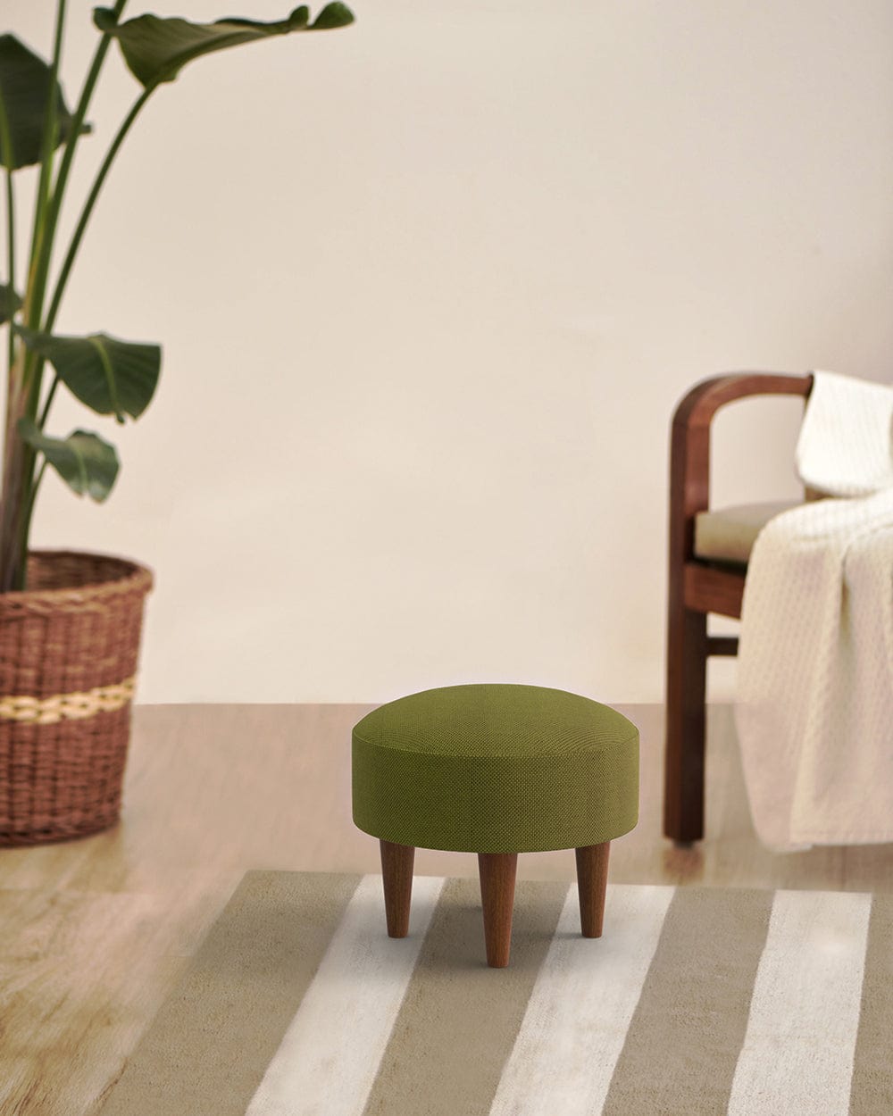 Chumbak Begum Foot Rest -Savanna Green