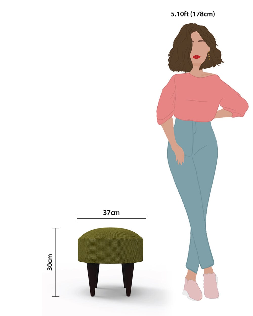 Chumbak Begum Foot Rest - Plain