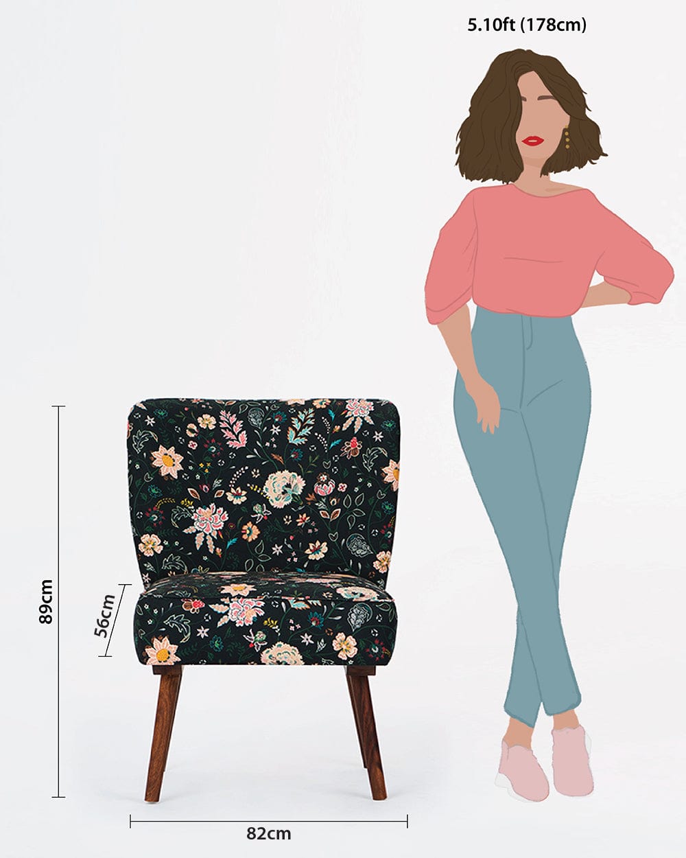 Chumbak Vanity Chair- Bohemian Paisley