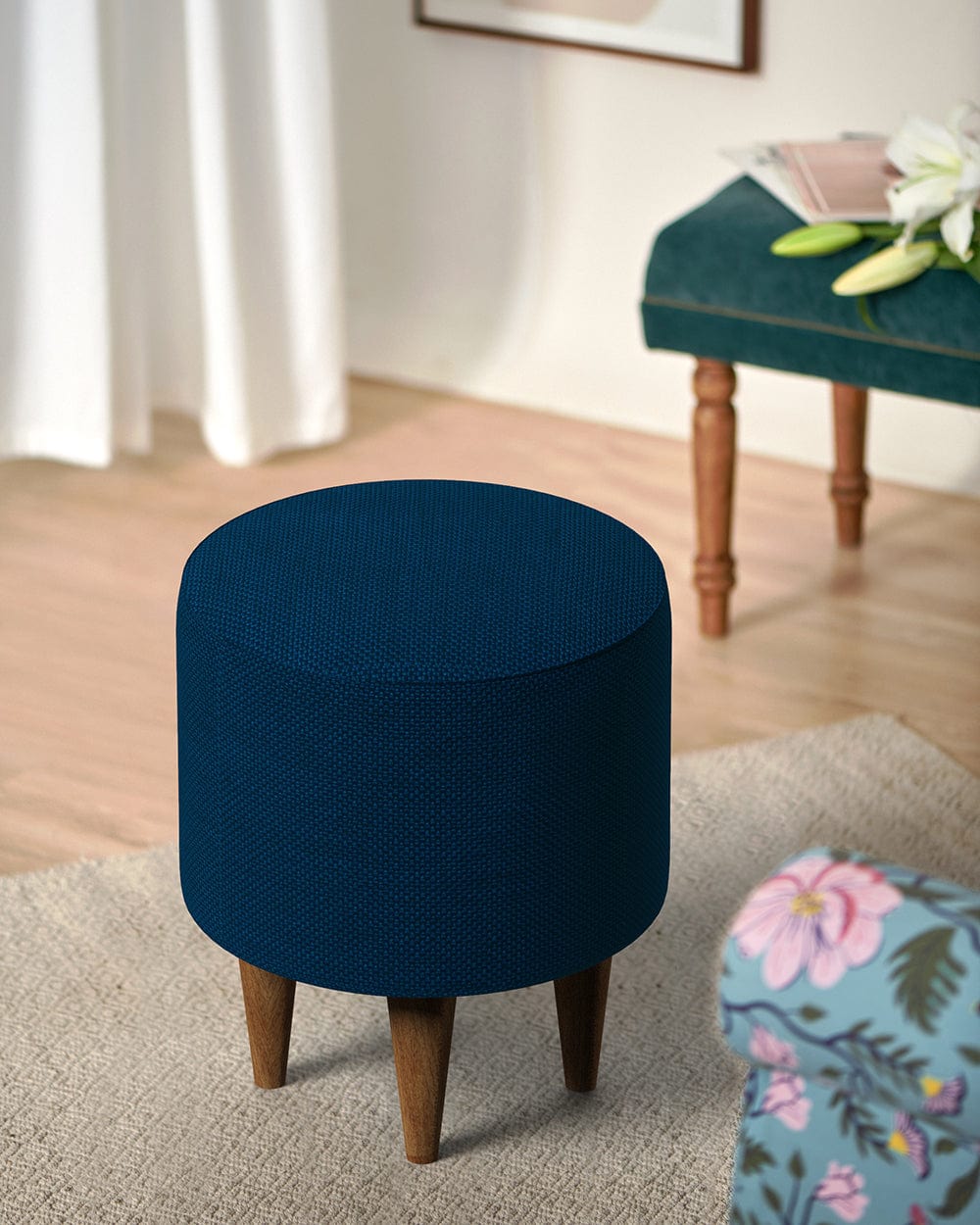Chumbak French Pouffe - Plain