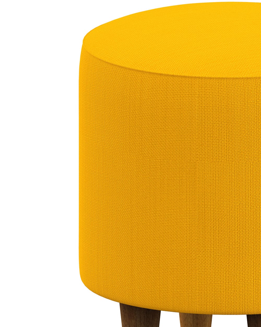Chumbak French Pouffe - Sahara Mustard