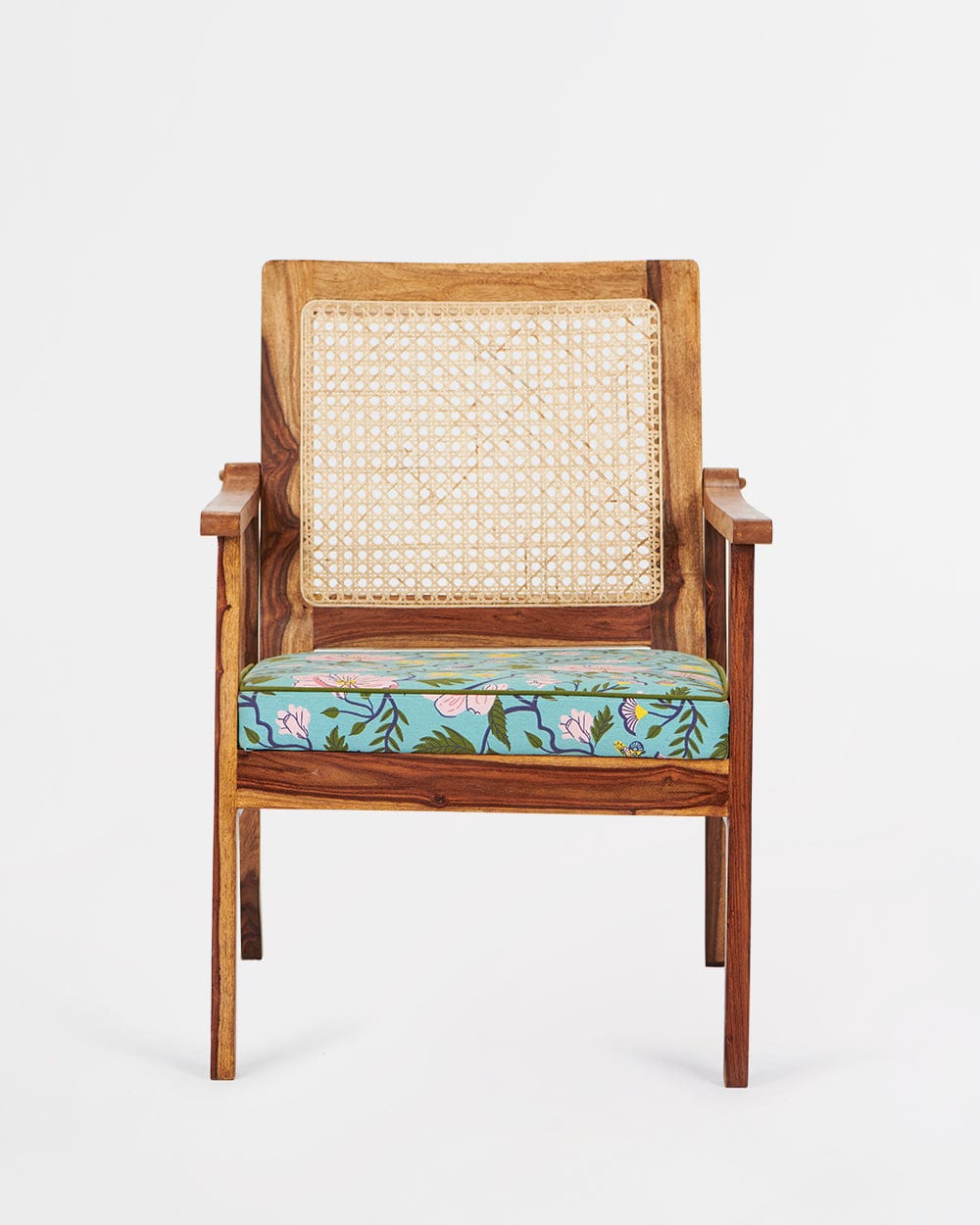 Chumbak French Rattan Arm Chair -Spring Bloom