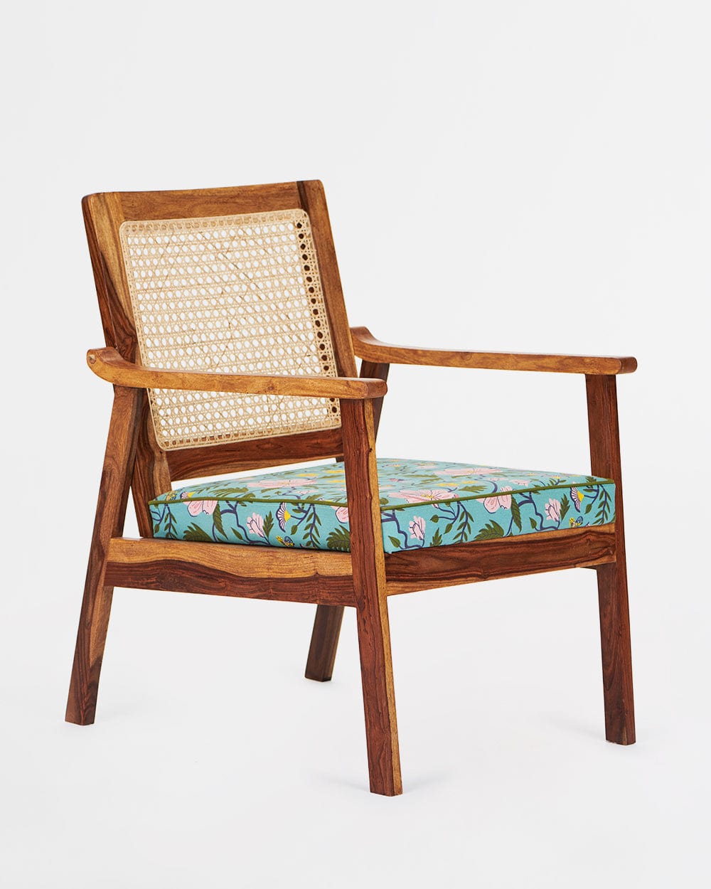 Chumbak French Rattan Arm Chair -Spring Bloom