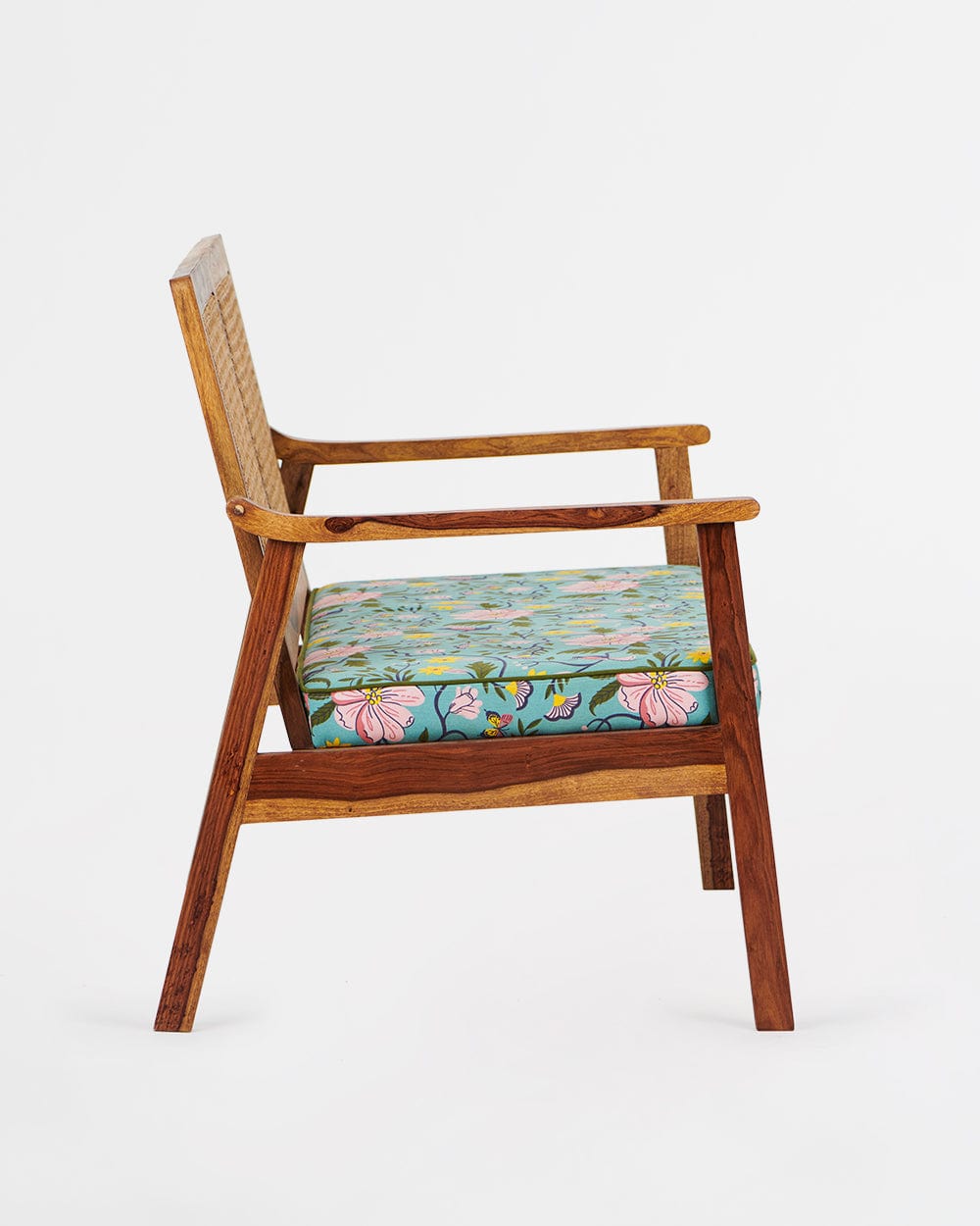 Chumbak French Rattan Loveseat-2 seater,Spring Bloom