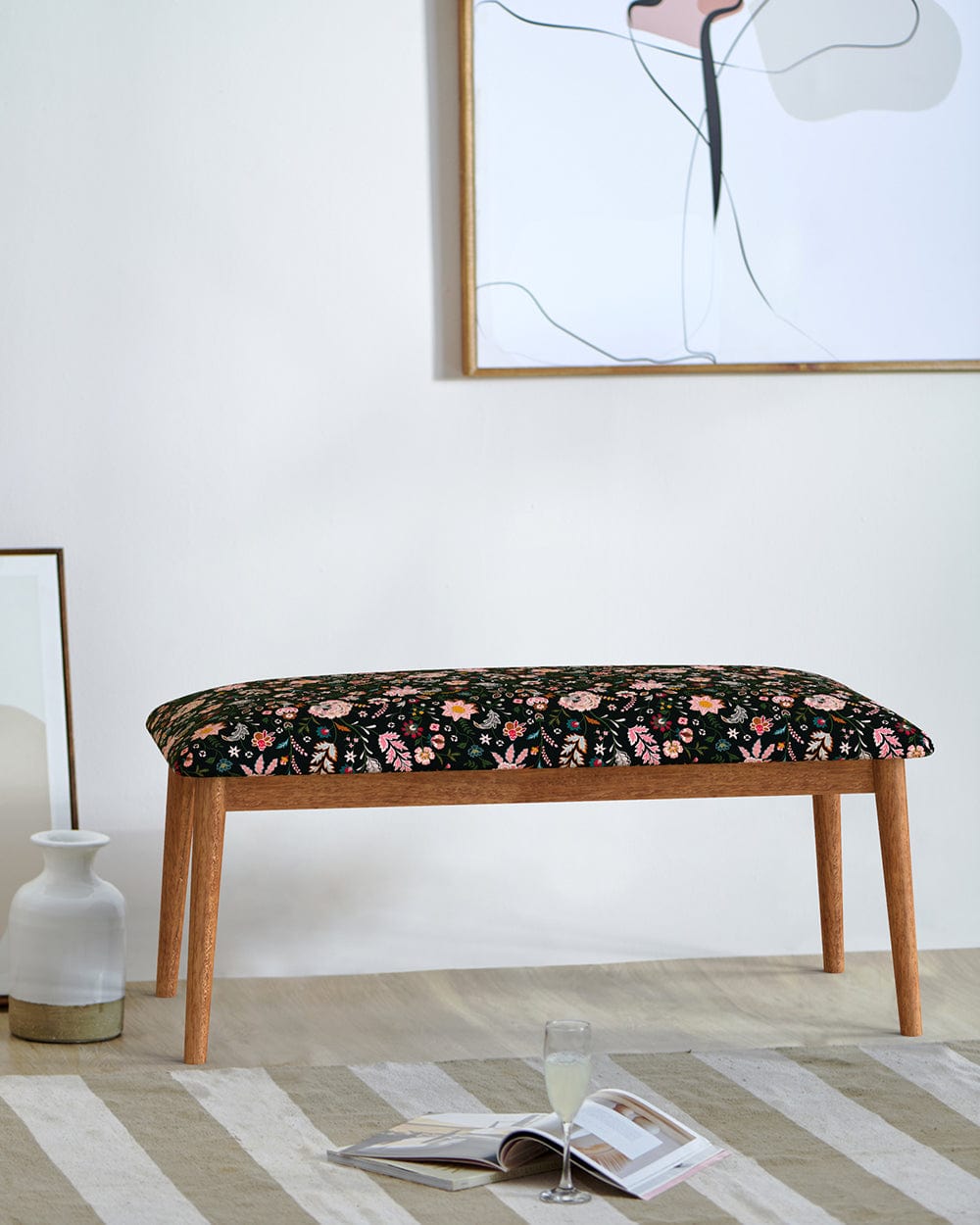 Chumbak Jodhpur Bench - Bohemian Paisleys Black