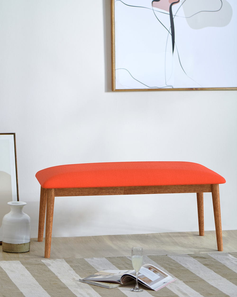 Chumbak Jodhpur Bench - Carribean Coral