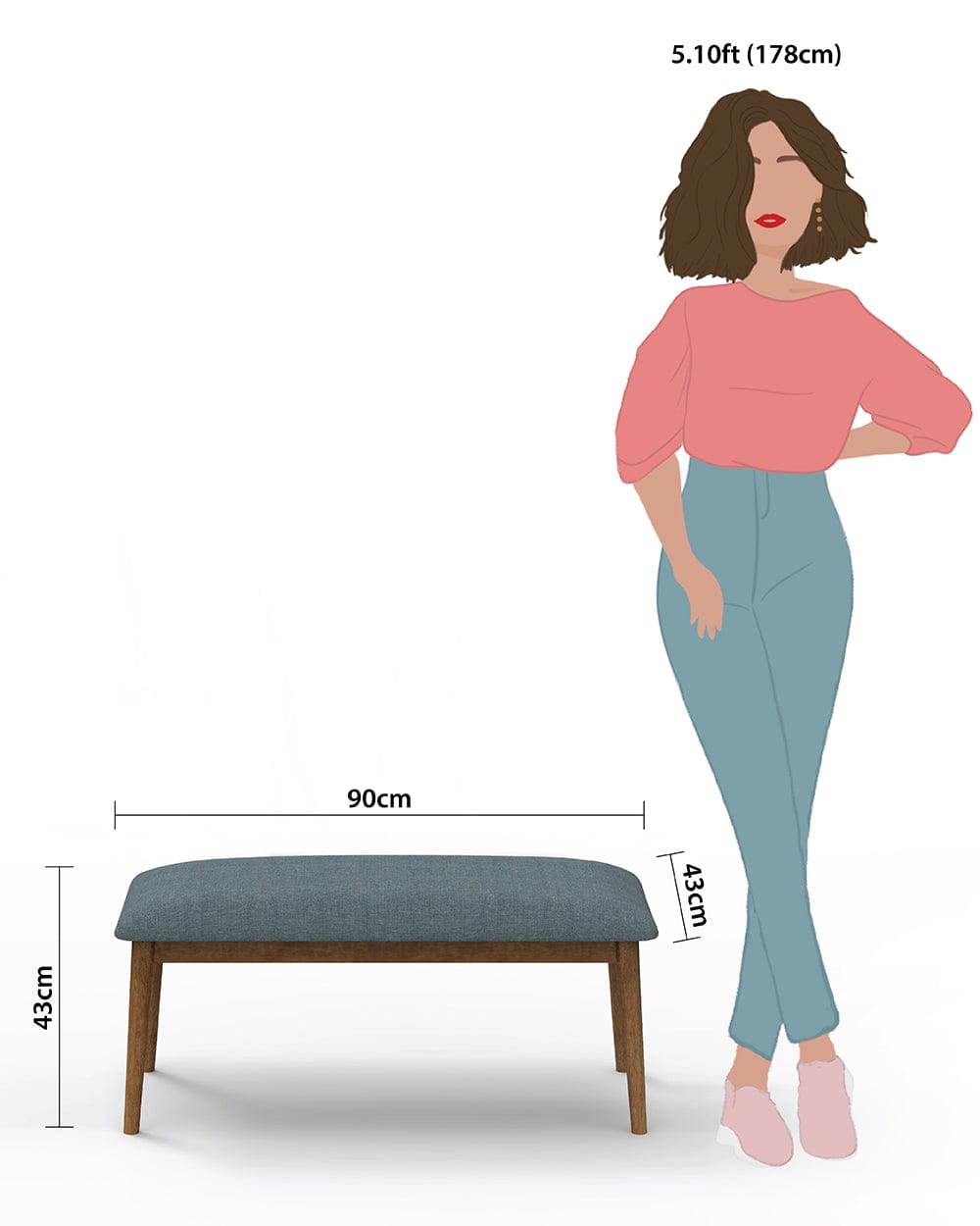 Chumbak Jodhpur Bench - Sailor Blue