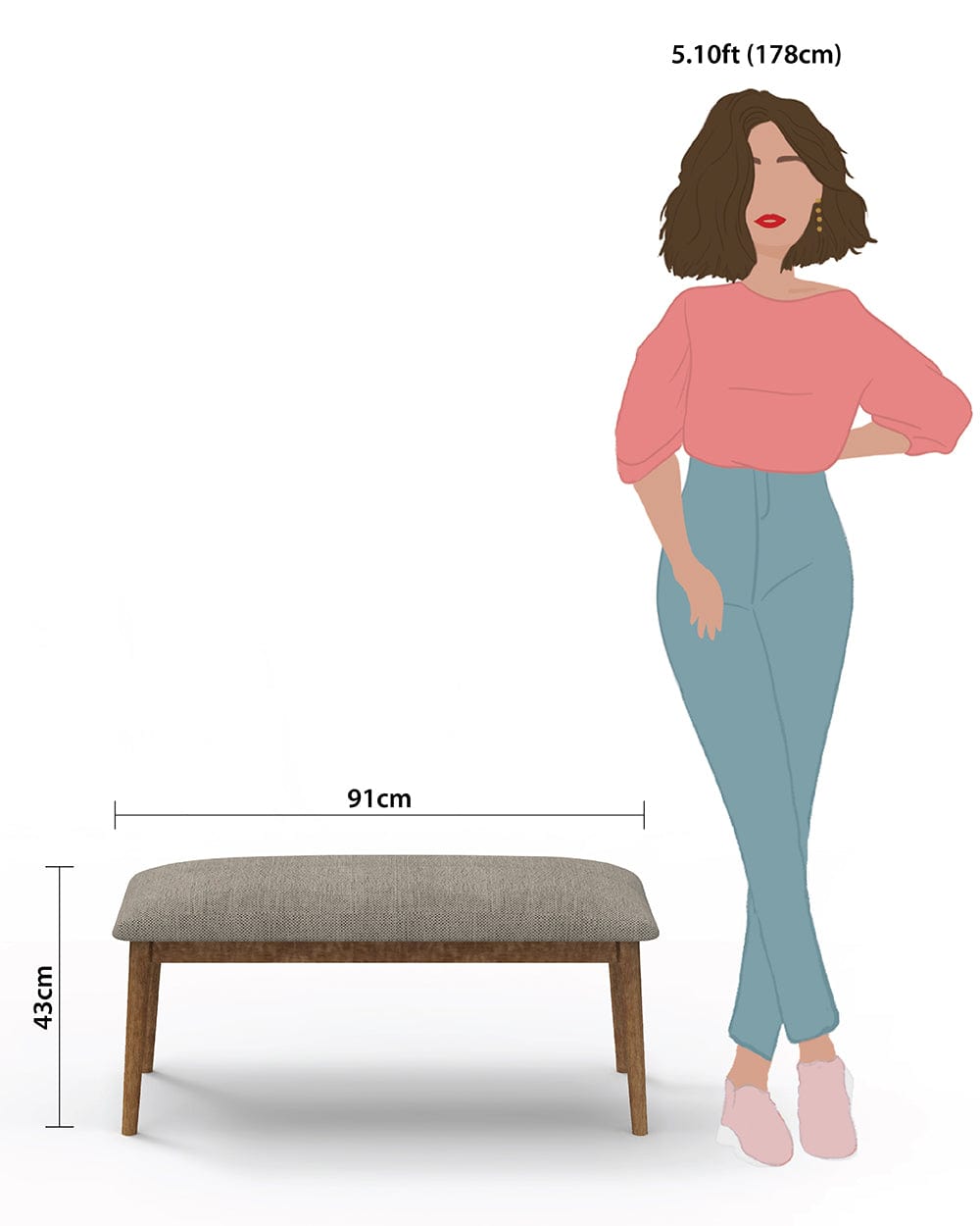 Chumbak Jodhpur Bench - Bangalore Grey