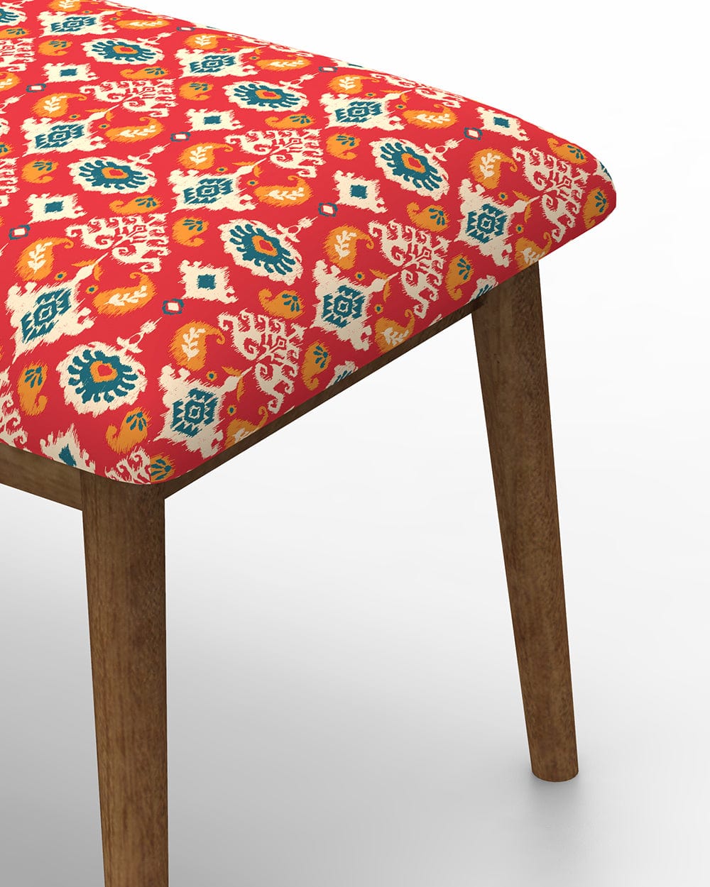 Chumbak Jodhpur Bench Small -Red Ikkat