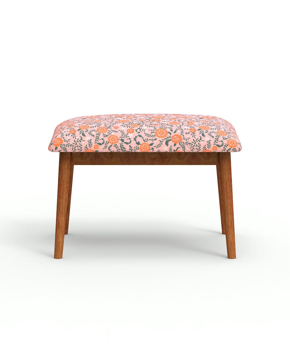 Chumbak Jodhpur Bench Small - Earthy Florals Peach