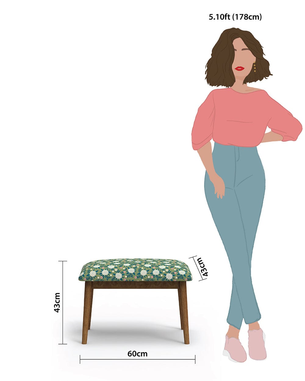 Chumbak Jodhpur Bench Small - Spring Marigold Green