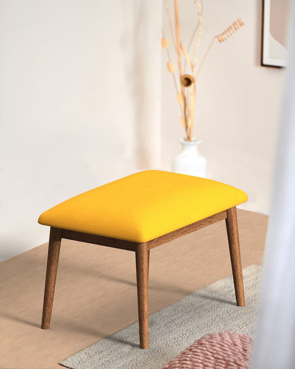Chumbak Jodhpur Bench Small- Sahara Mustard