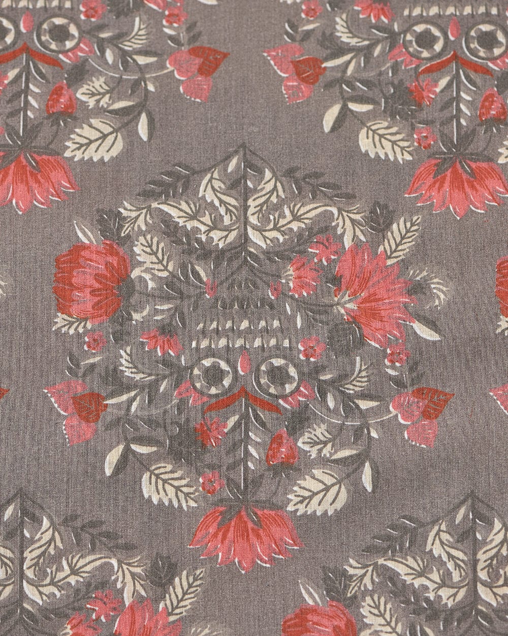Chumbak TEAL by Chumbak Conifer Woods Owl bedsheet- Queen size, 136TC,Grey