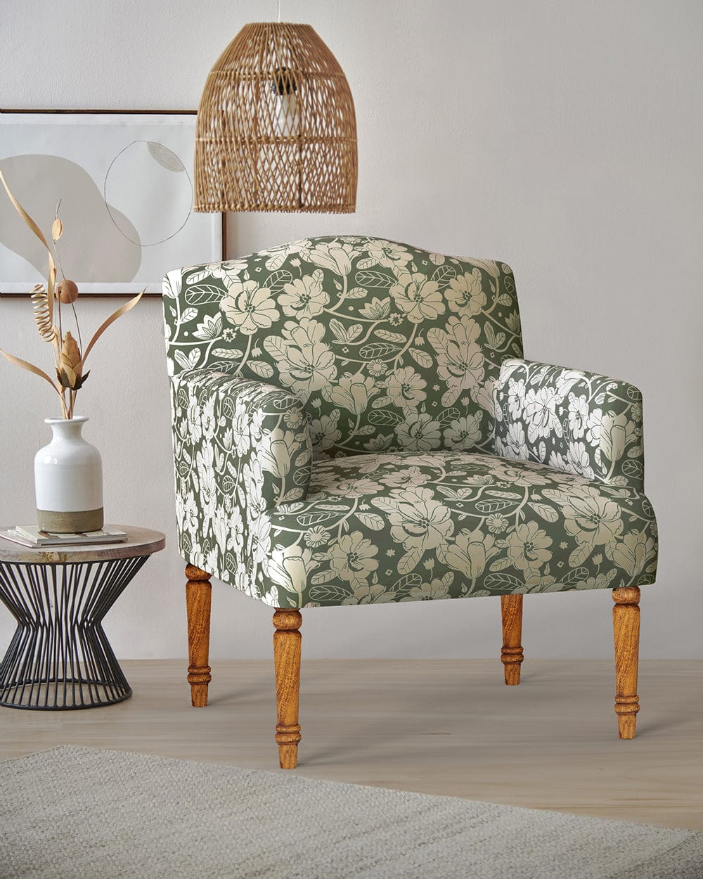 Chumbak Nawaab Arm Chair - Grey's Garden