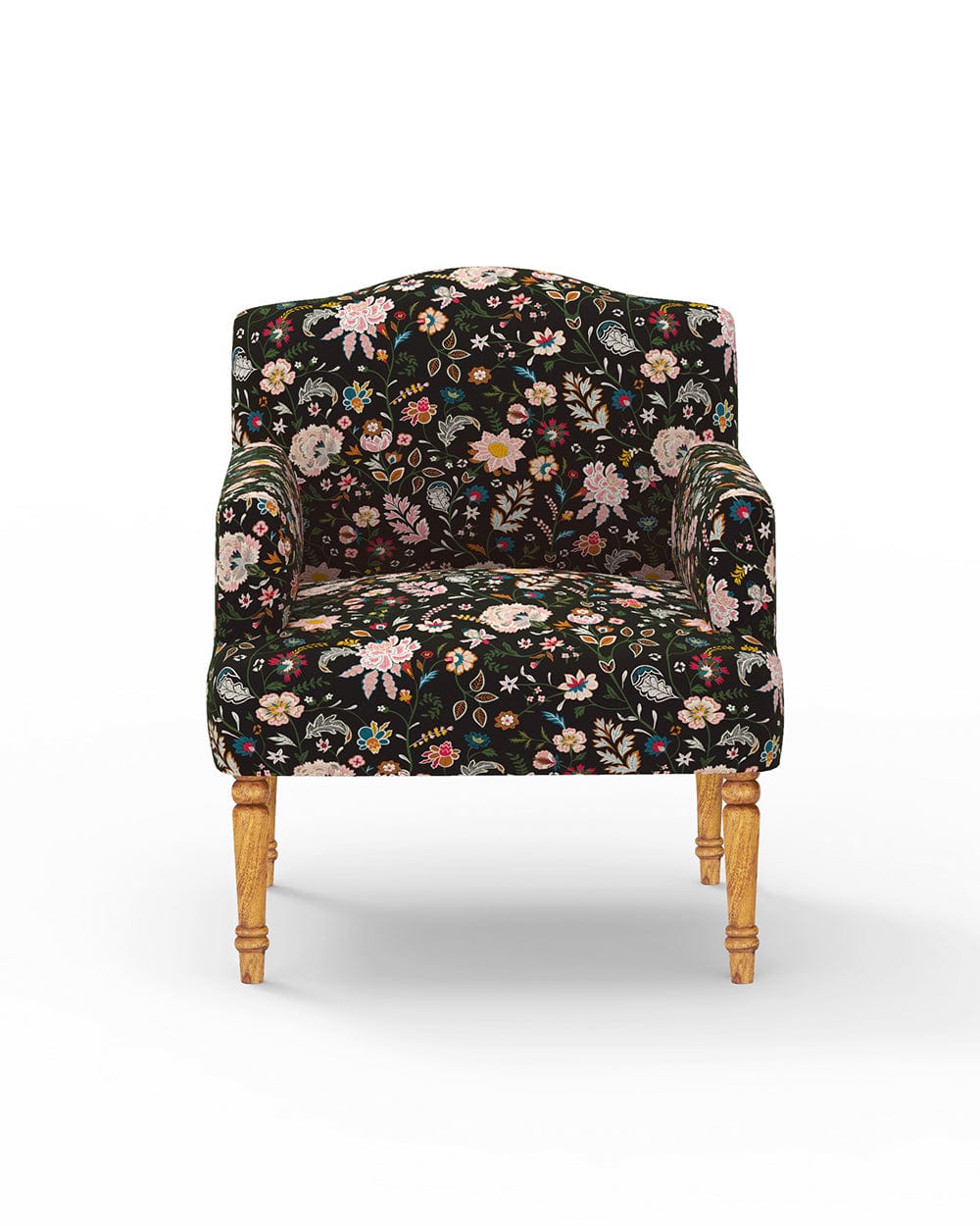 Chumbak Nawaab Arm Chair - Bohemian Paisleys Black