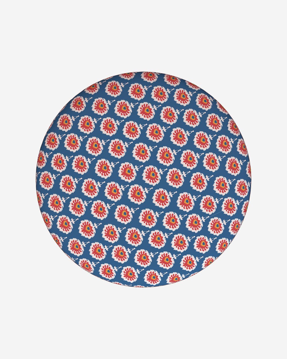 Chumbak Bohemian Ottoman - Blue Ikkat