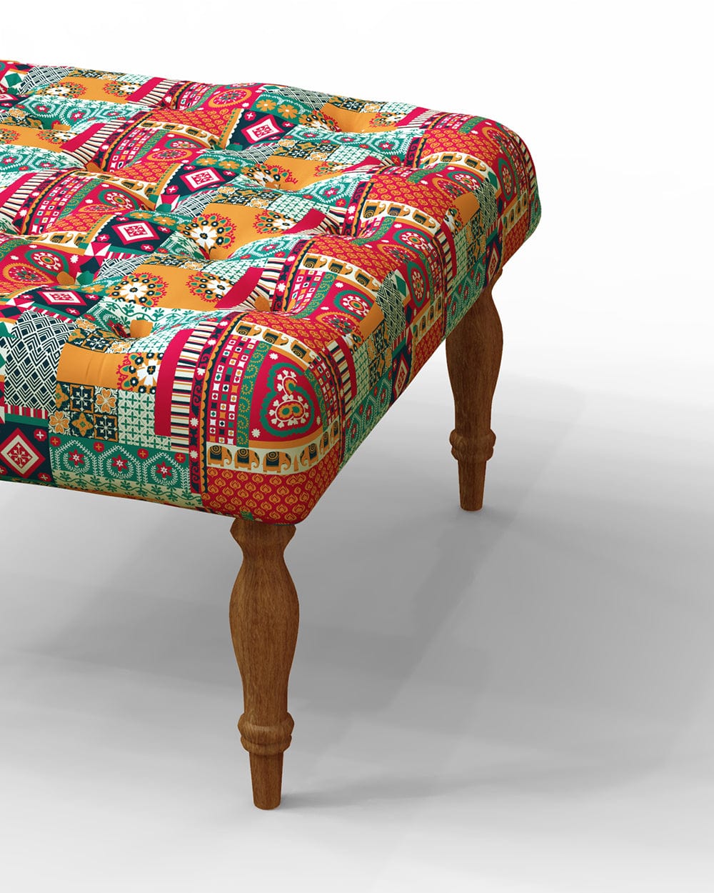 Chumbak English Ottoman - Floral Swirls