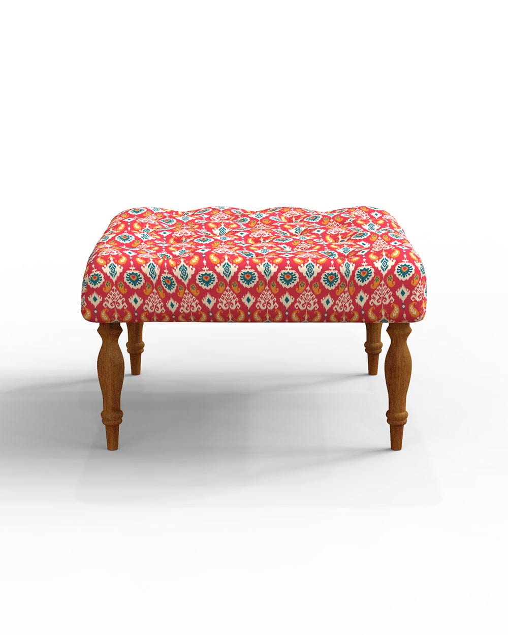Chumbak English Ottoman - Red Ikkat