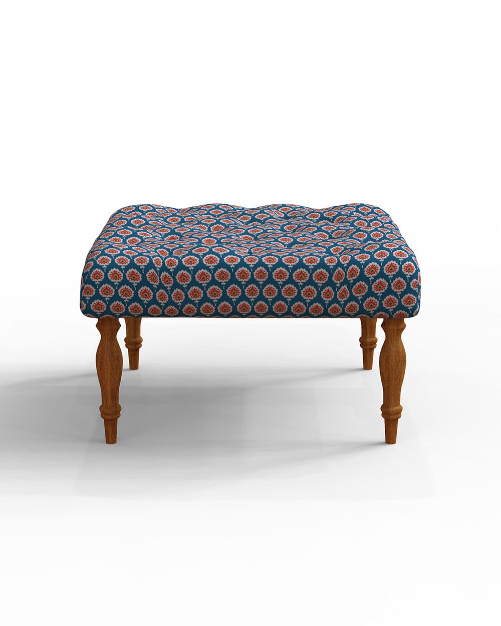 Chumbak English Ottoman - Blue Ikkat