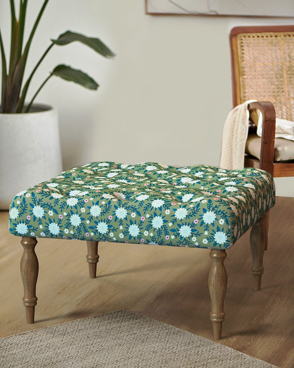 Chumbak English Ottoman - Spring Marigold
