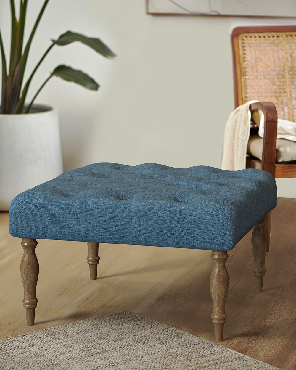 Chumbak English Ottoman - Sailor Blue