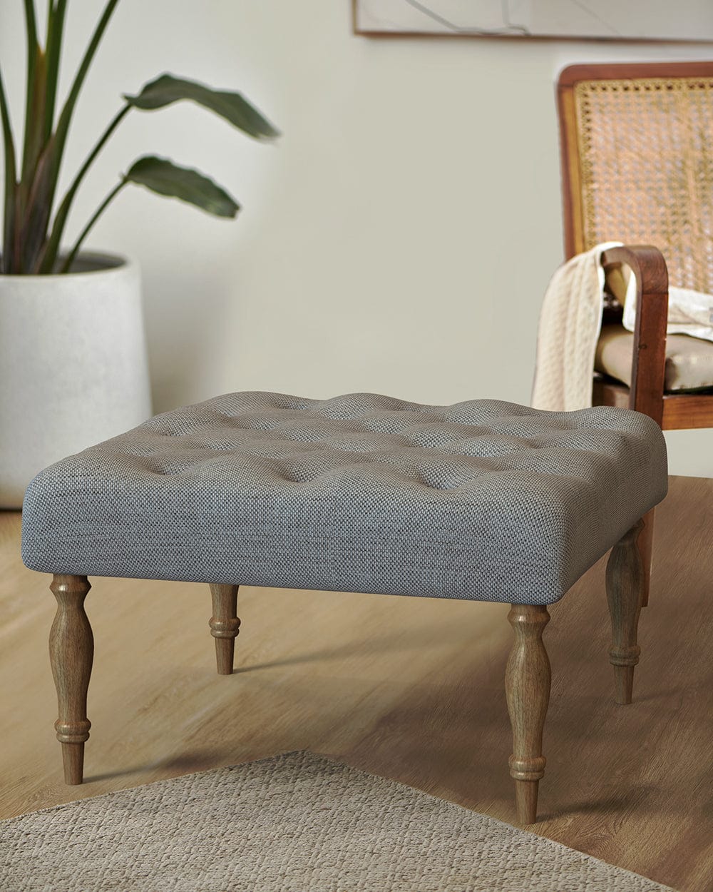 Chumbak English Ottoman - Bangalore Grey