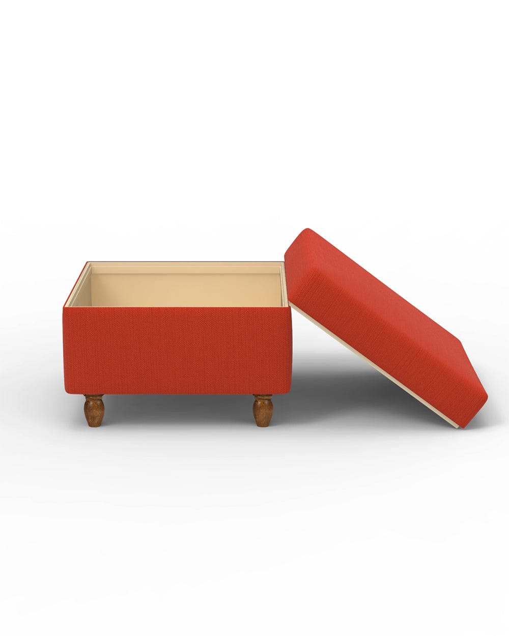 Chumbak Modern Trunk Storage Ottoman - Carribean Coral