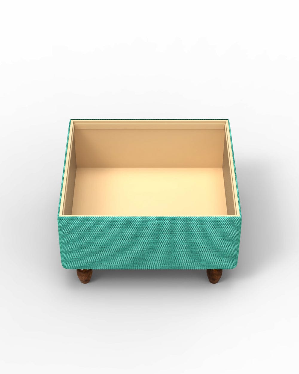 Chumbak Modern Trunk Storage Ottoman - Maldivian Teal