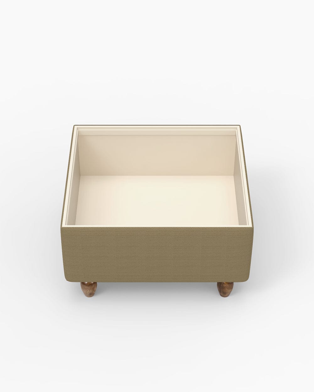 Chumbak Modern Trunk Storage Ottoman - Beach Beige