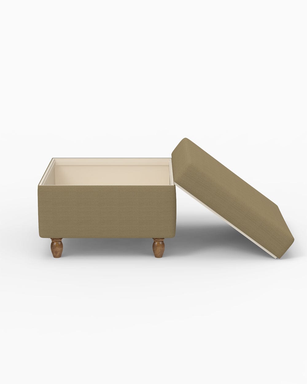 Chumbak Modern Trunk Storage Ottoman - Beach Beige