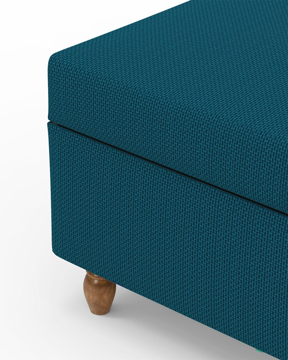 Chumbak Modern Trunk Storage Ottoman - Mediterranian Blue