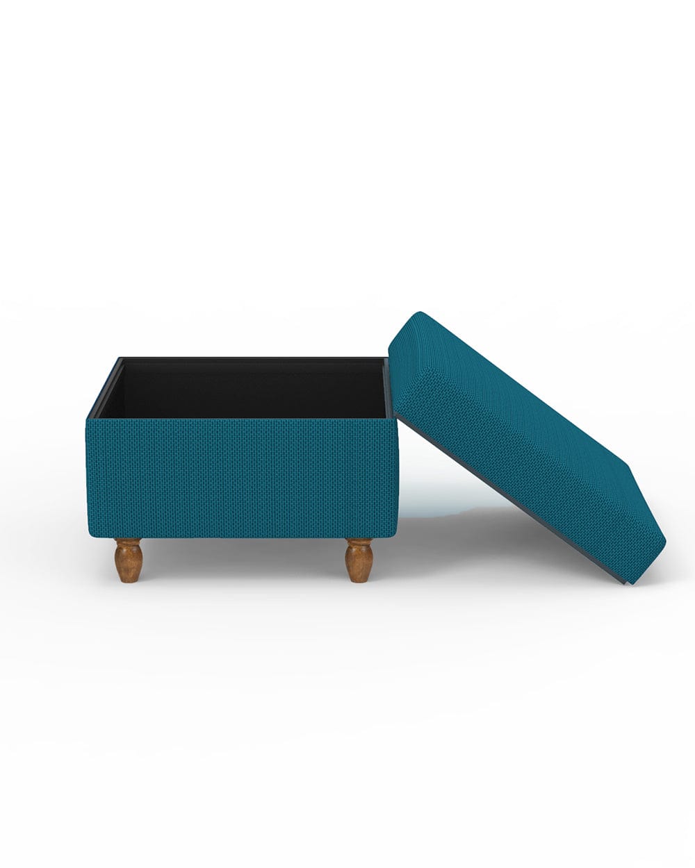 Chumbak Modern Trunk Storage Ottoman - Mediterranian Blue