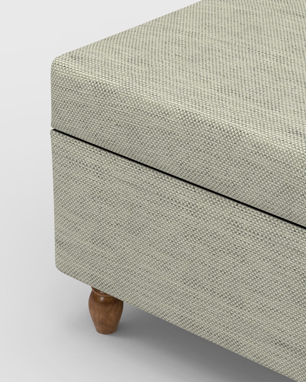 Chumbak Modern Trunk Storage Ottoman - Srilanka Ivory