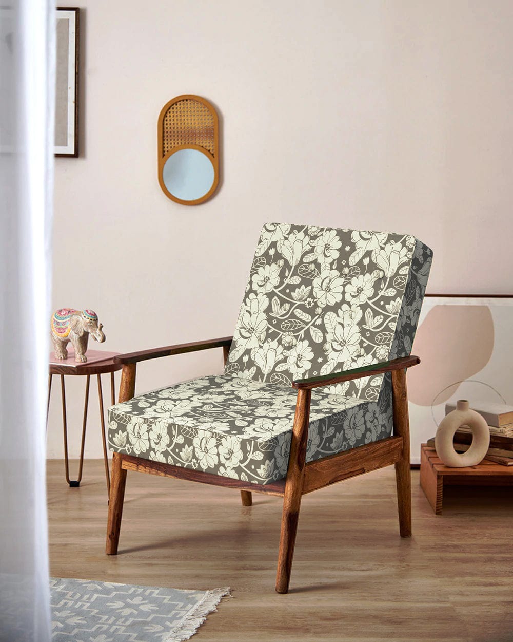 Chumbak Memsaab Arm Chair - Grey's Garden