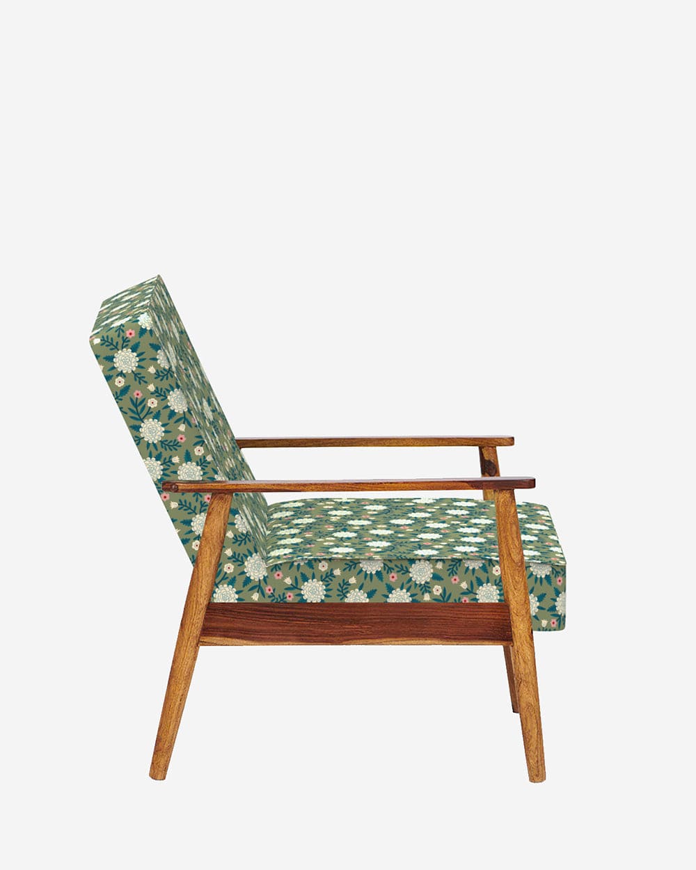 Chumbak Memsaab Arm Chair - Spring Marigold Green